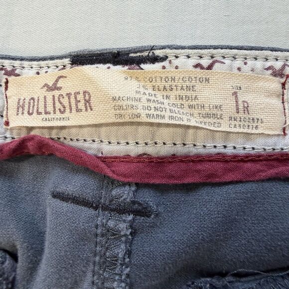 Hollister Corduroy Ultra Low Rise Boot Cut Pants Size 1 R Gray Y2K 2000 - Picture 9 of 15